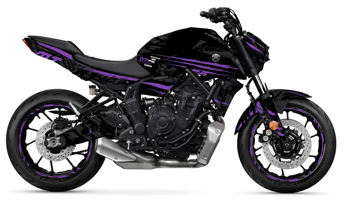 *Outlet!* Yamaha Mt 07 Graphics (2014 - 2017) - "Venom" (Purple) - Glossy - Ref.25025 1