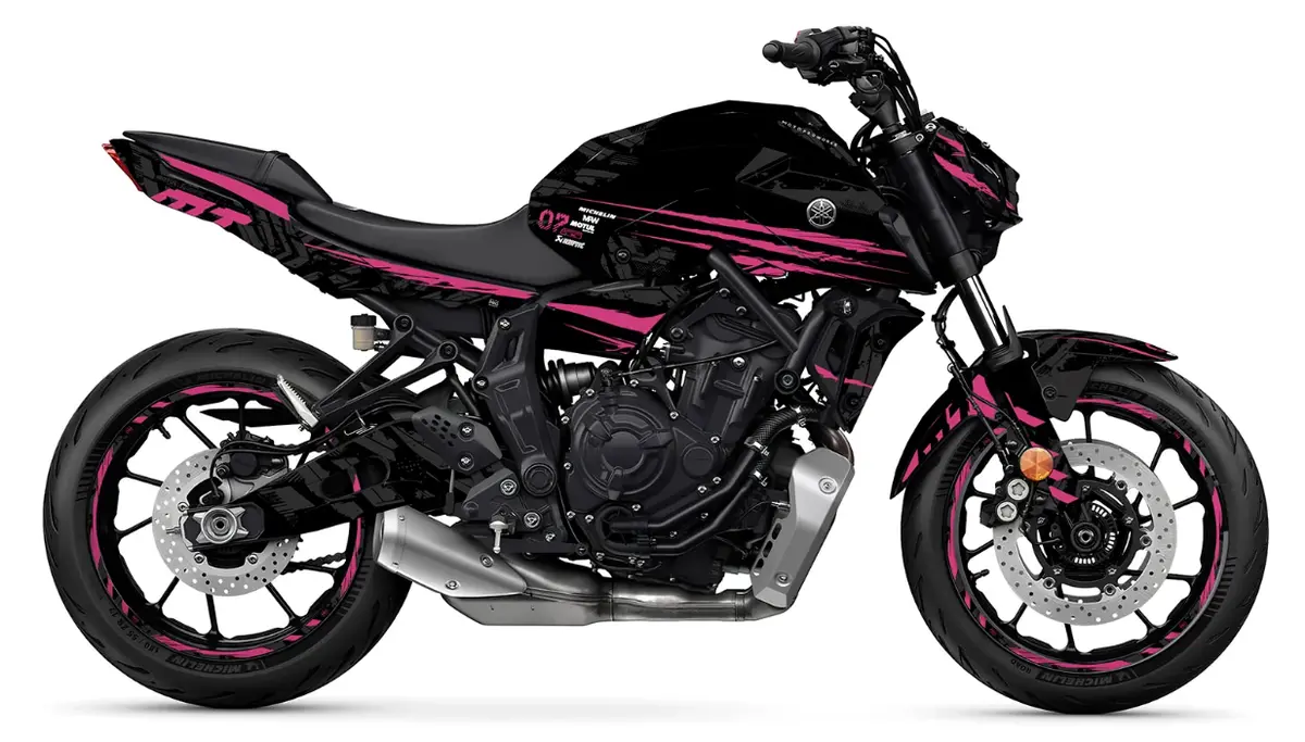 *Outlet!* Yamaha Mt 07 Graphics (2021-2023) - "Venom" (Pink) - Glossy - Ref.23727 1