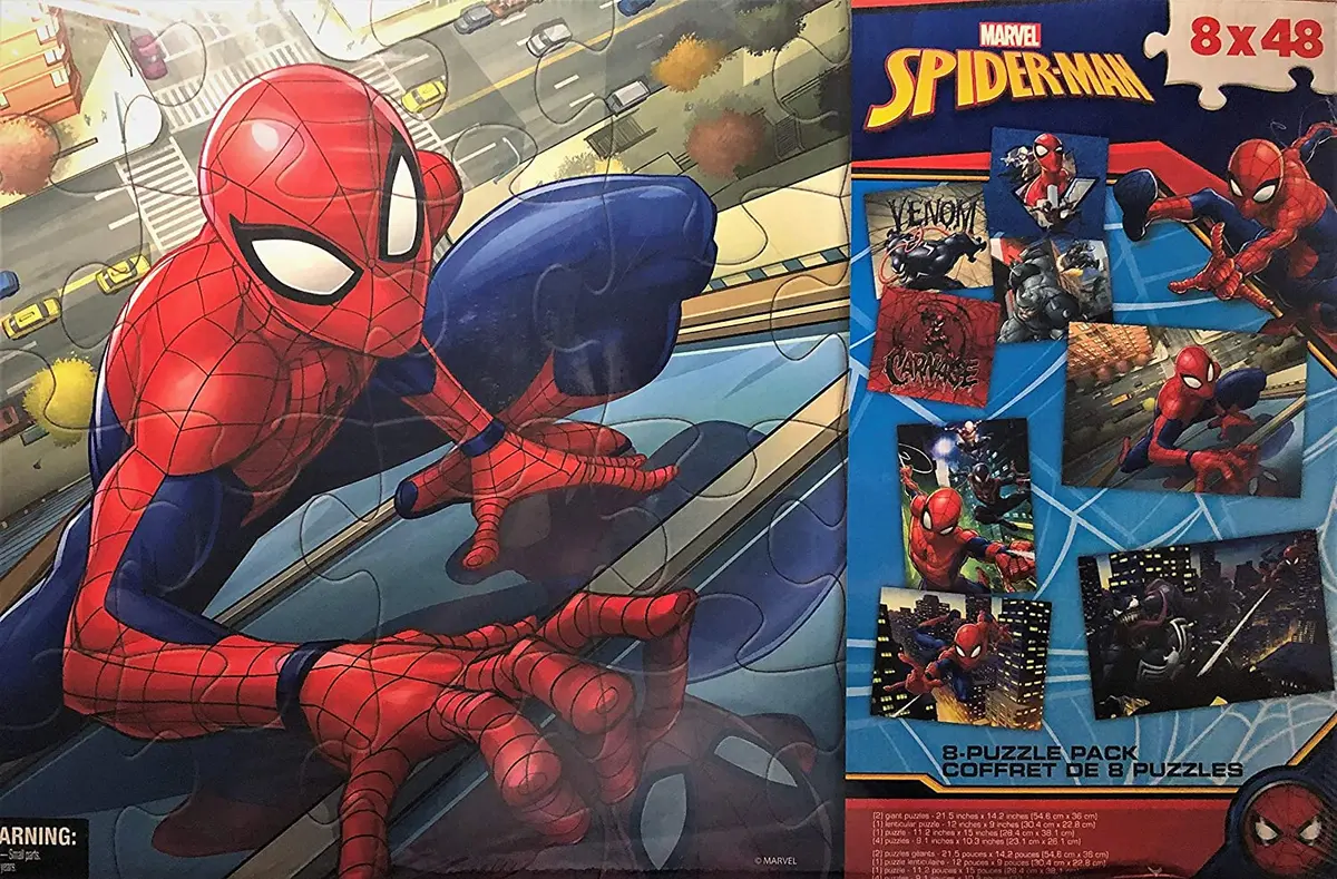 Pacote 8 Puzzles Spider-Man Marvel 48 Peças 1