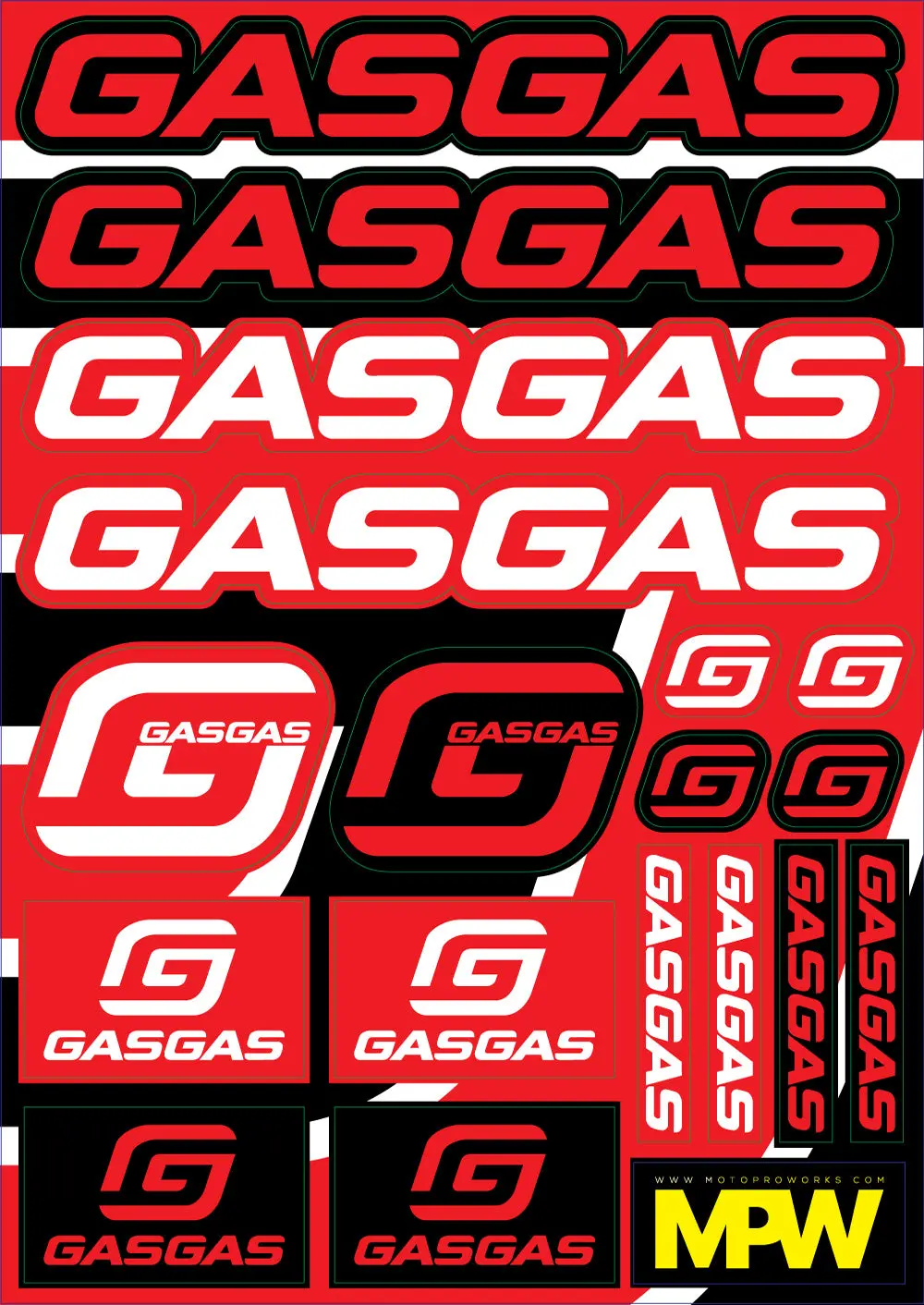 Gasgas Sticker Sheets - "Gasgas Logos" 1