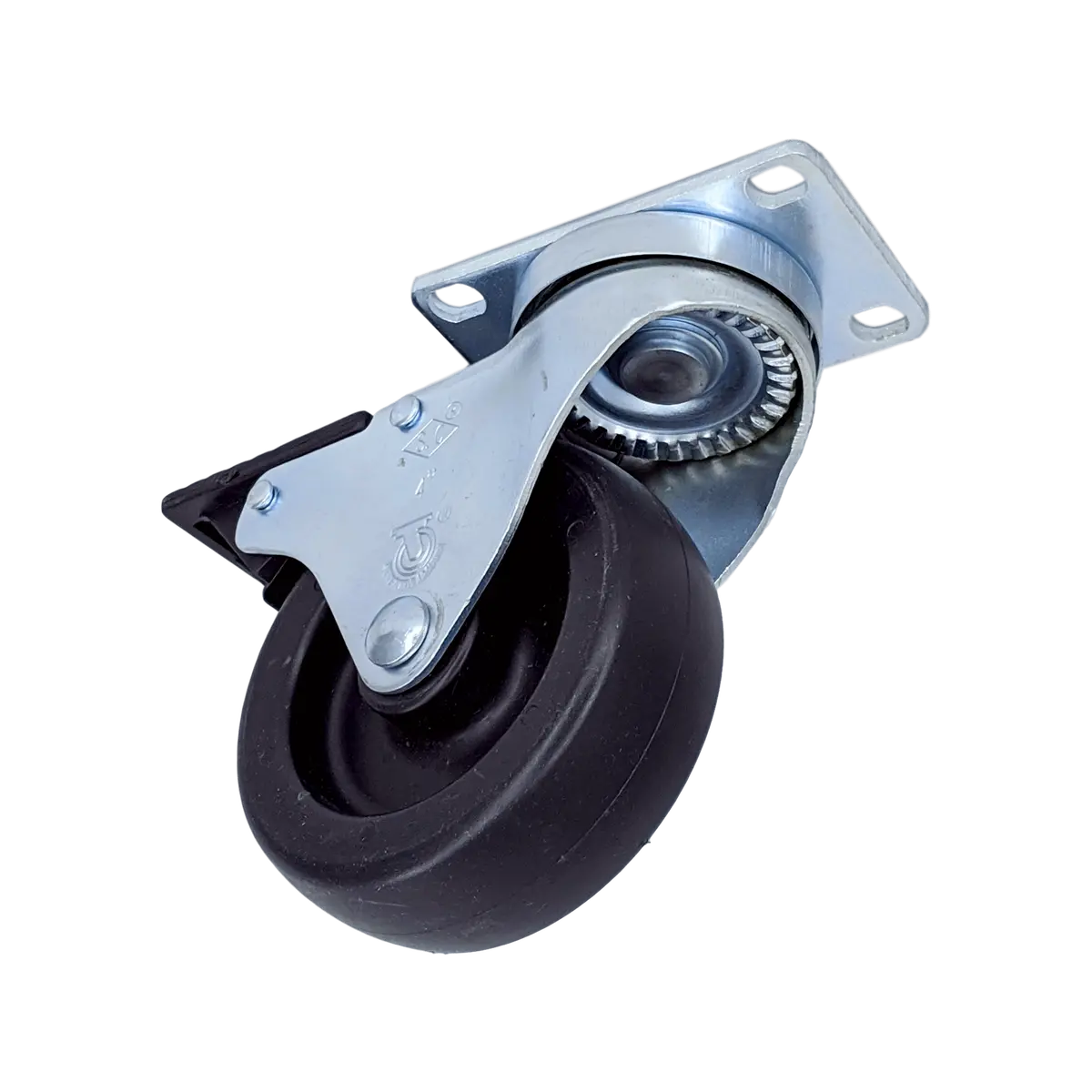 4" X 1-1/4" Polyolefin Wheel Swivel Caster W/ Total Lock Brake - 350 Lbs. Cap. 2