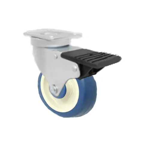 4" X 1-1/4" Poly-Pro Wheel Swivel Caster W/Total Lock Brake- 350 Lbs. Capacity 1