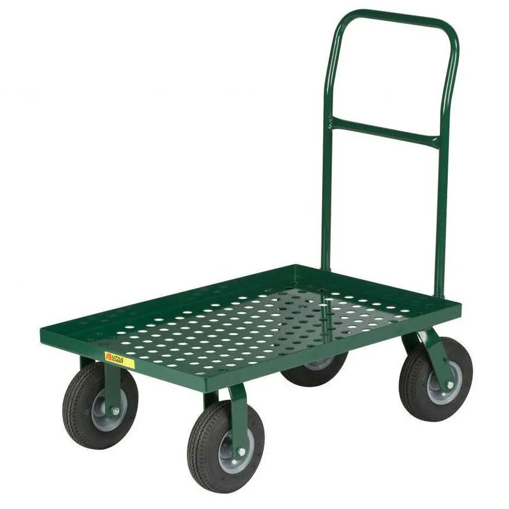 Nursery Platform Truck Perforated Deck (Solid Rubber Wheels) 1