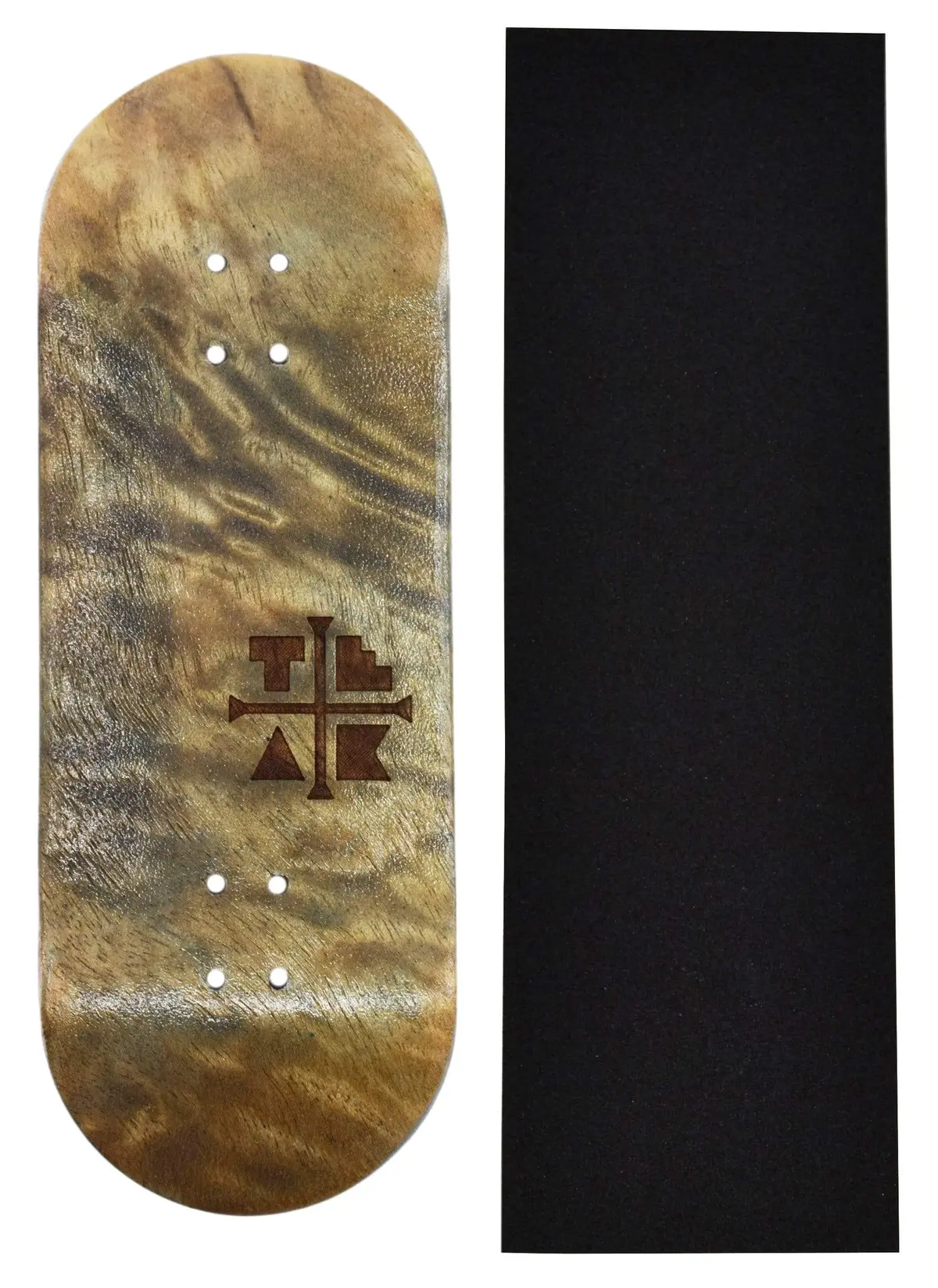 Prolific Wooden Fingerboard Deck, "The Graham Cracker" - 34Mm X 97Mm 1