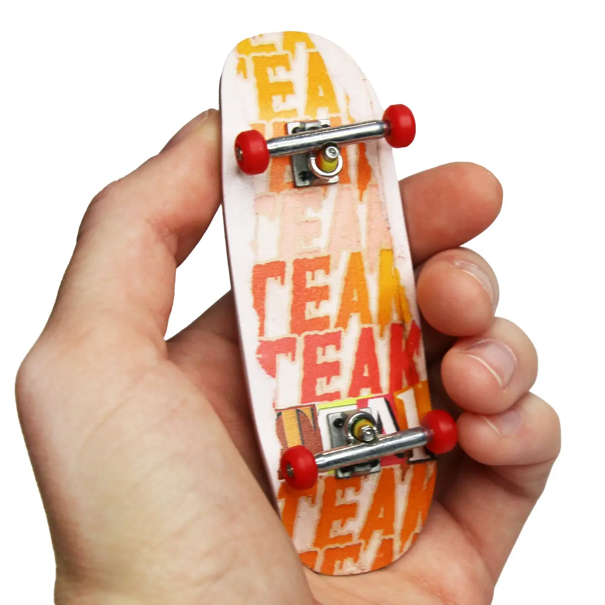 33.5Mm Ohh Shape Prolific Gen2 Fingerboard Complete - "Teak Stack" Graphic - Gen2 Prodigy Trucks + Pro Duro Bubble Bushings 1
