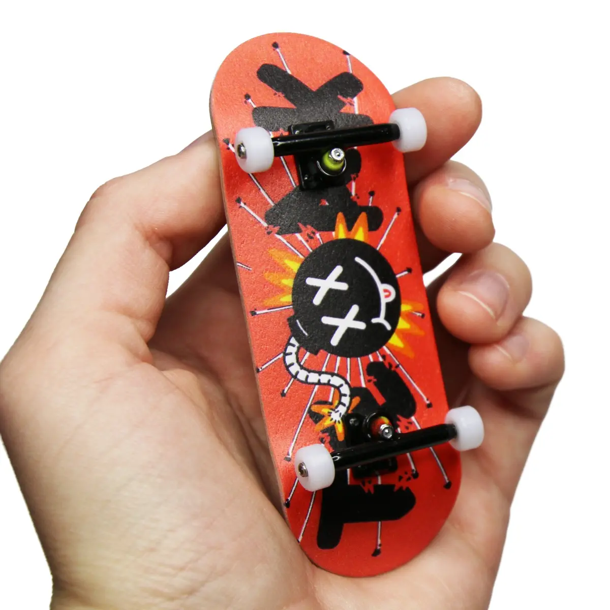 34Mm Prolific Gen2 Fingerboard Complete - "Kaboom" Graphic - Gen2 Prodigy Trucks + Pro Duro Bubble Bushings 1