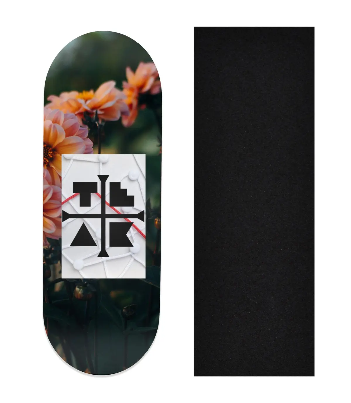 Heat Transfer Graphic Wooden Fingerboard Deck, "Elliot Vair" Team Rider Collaboration V2 1