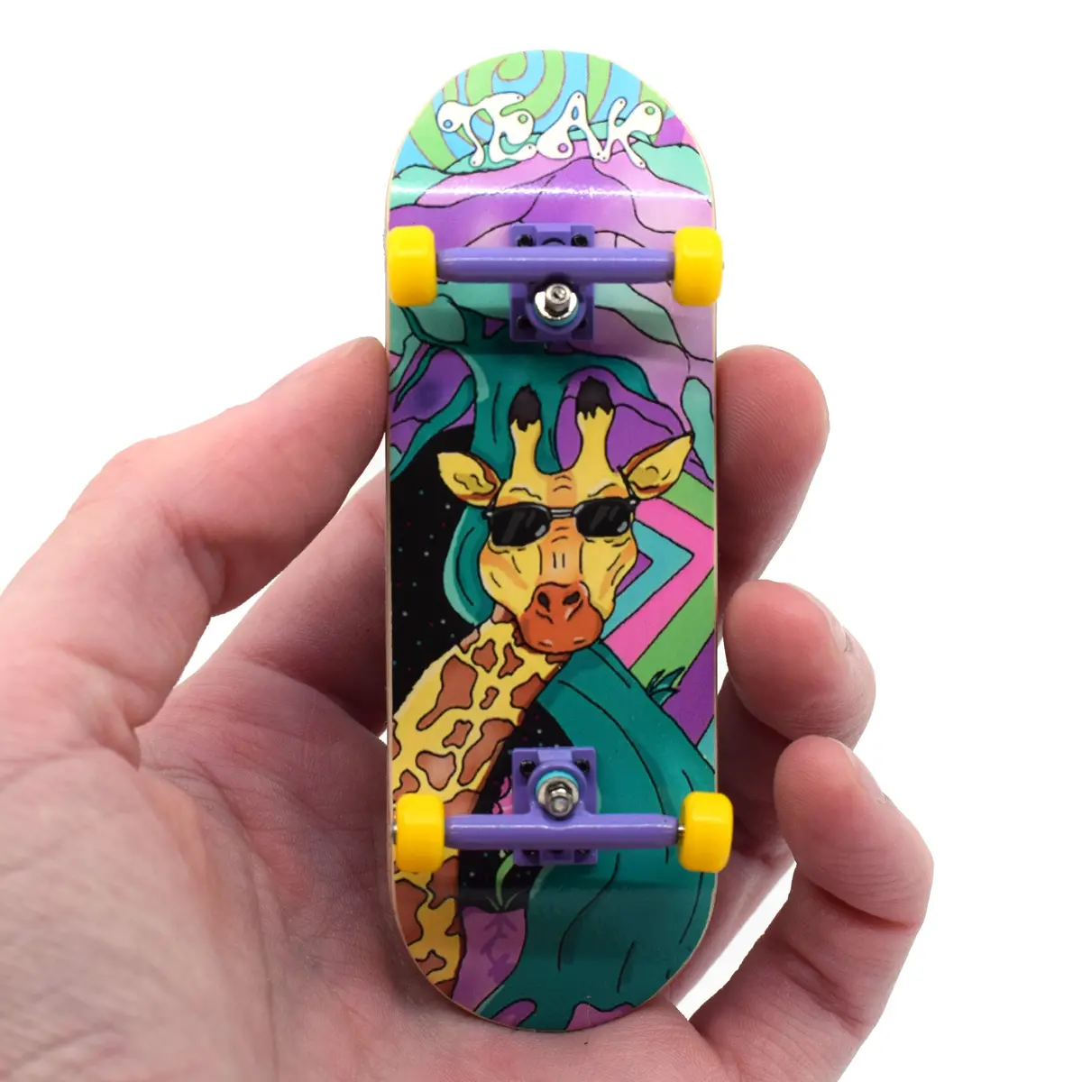 32Mm Prolific Gen2 Fingerboard Complete - "Graffiti Giraffe" Graphic - Gen2 Prodigy Trucks + Pro Duro Bubble Bushings 1
