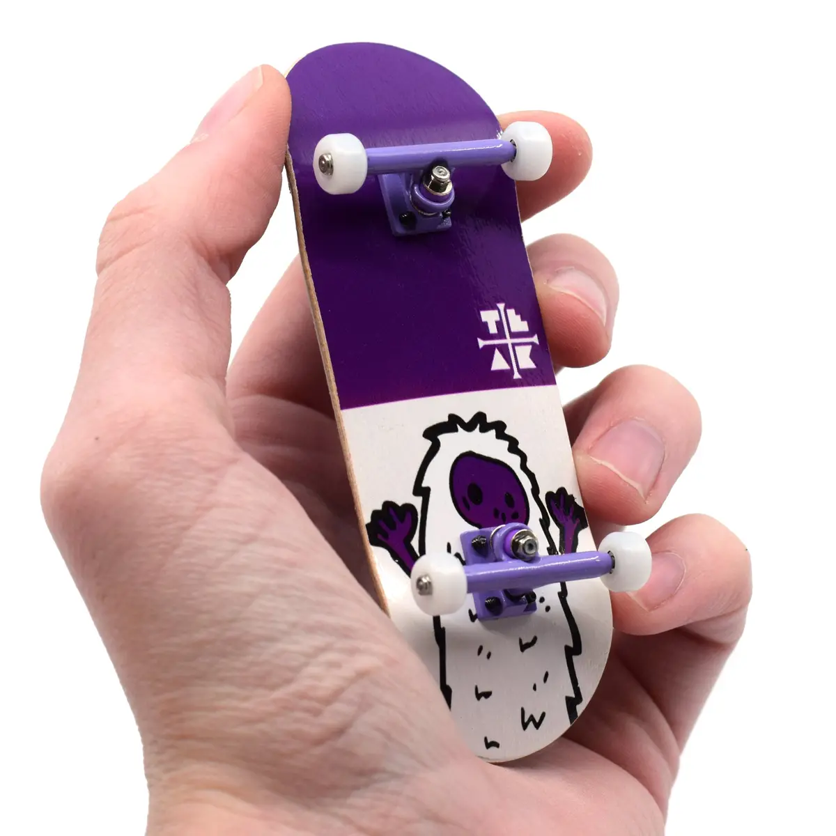 32Mm Prolific Gen2 Fingerboard Complete - "Purple Yeti" Graphic - Gen2 Prodigy Trucks + Pro Duro Bubble Bushings 1