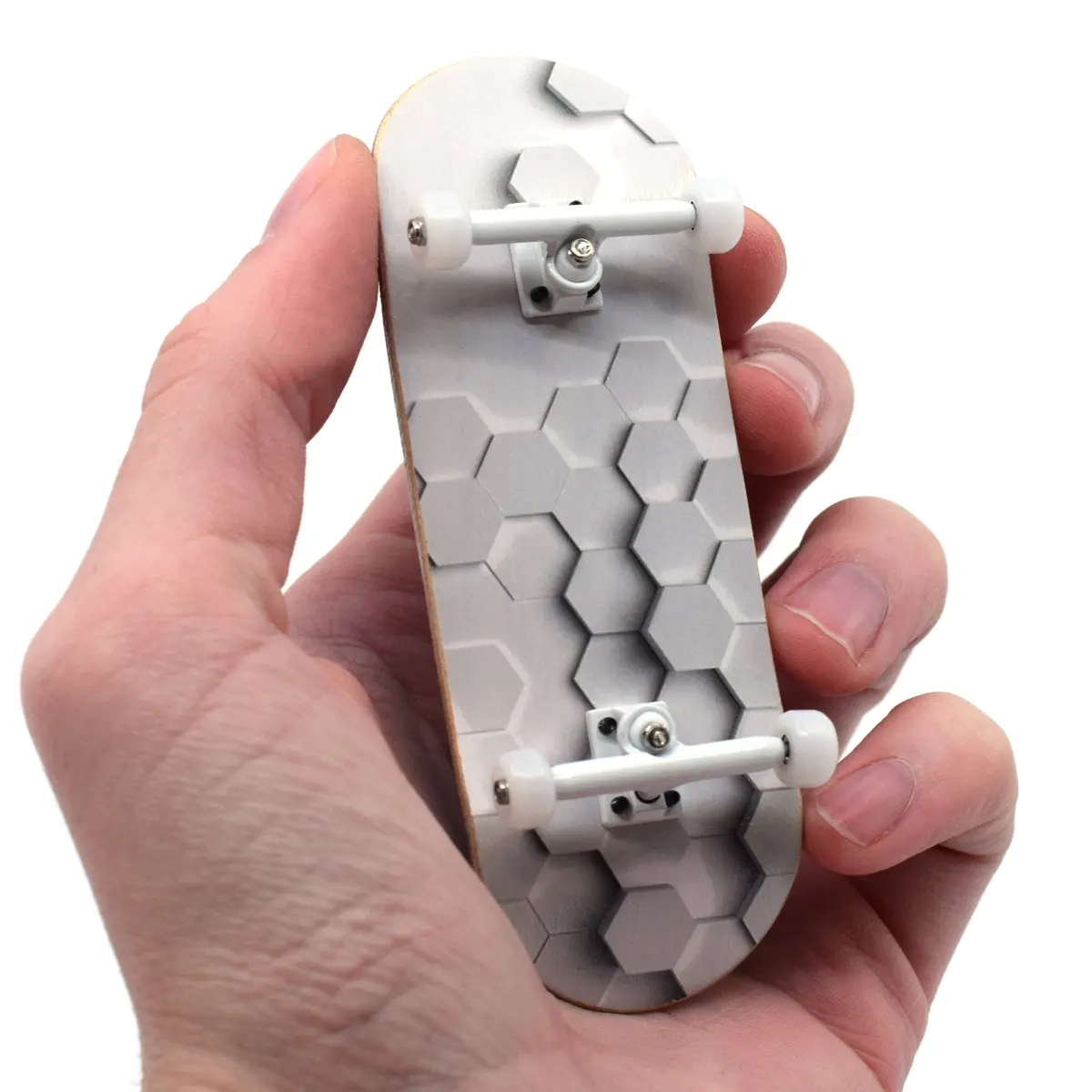 34Mm Prolific Gen2 Fingerboard Complete - "Raised Hexagons" Graphic - Gen2 Prodigy Trucks + Pro Duro Bubble Bushings 1