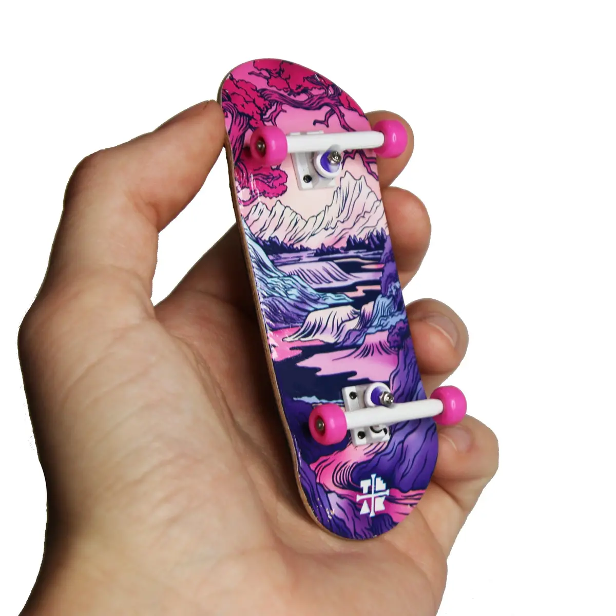 34Mm Prolific Gen2 Fingerboard Complete - "Mountain Path" Graphic - Gen2 Prodigy Trucks + Pro Duro Bubble Bushings 1
