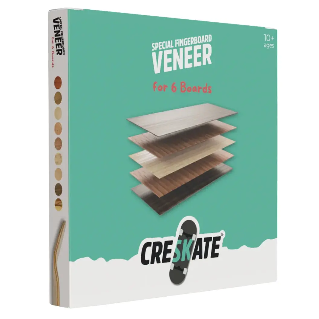 Special Exotic Fingerboard Veneer Pack For 6 Boards - Exotic Veneer Pack And Foam Tape By Creskate 1