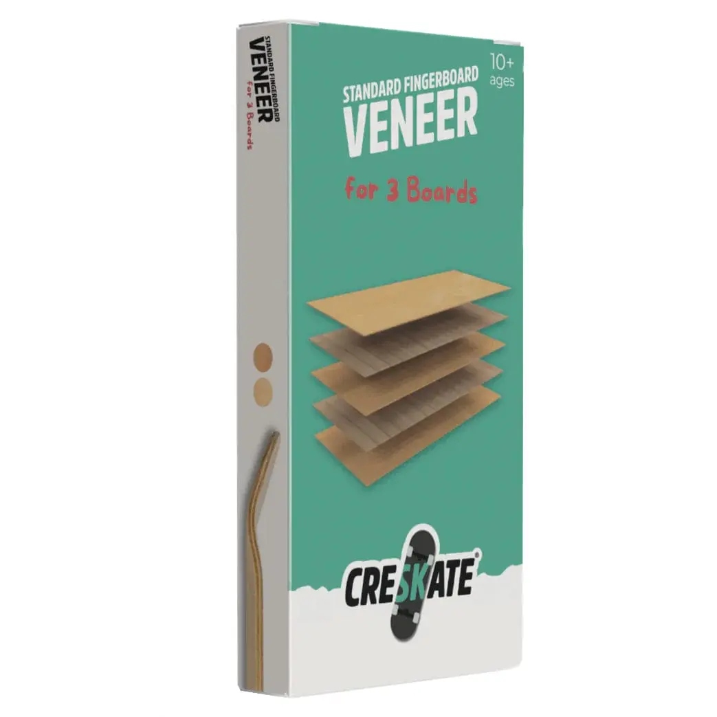 Standard Fingerboard Veneer Pack For 3 Boards - Maple/Beech Veneer By Creskate 1