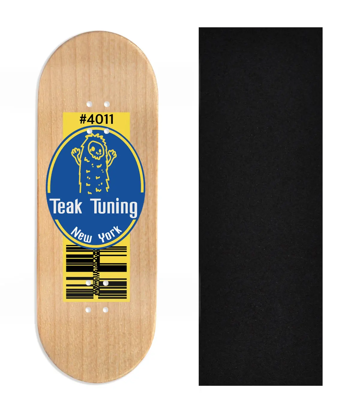 Heat Transfer Graphic Wooden Fingerboard Deck, Design Contest 2024 Winner, Sk8elliot - "4011 Qty 1" 1