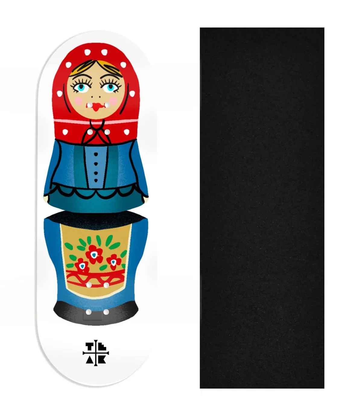 Heat Transfer Graphic Wooden Fingerboard Deck, Design Contest 2024 Winner, Hectorvacui - "Matryoshka" 1