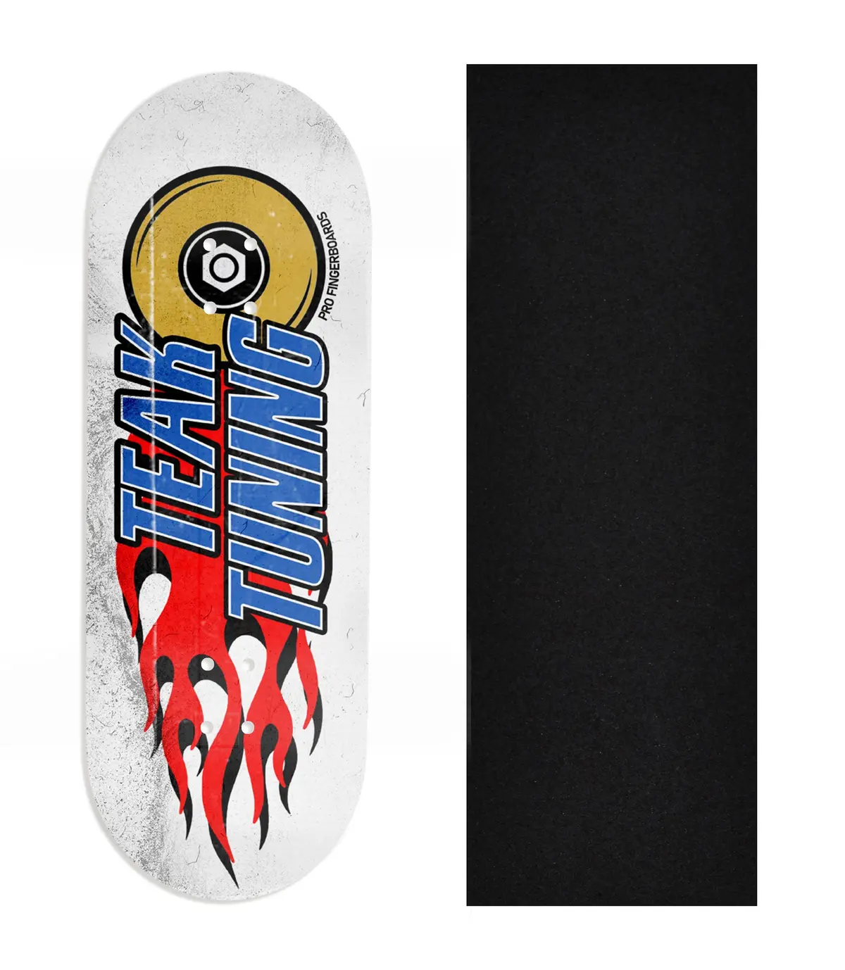 Heat Transfer Graphic Wooden Fingerboard Deck, Design Contest 2024 Winner, Pathzerocrew - "Apex Burn Out" 1