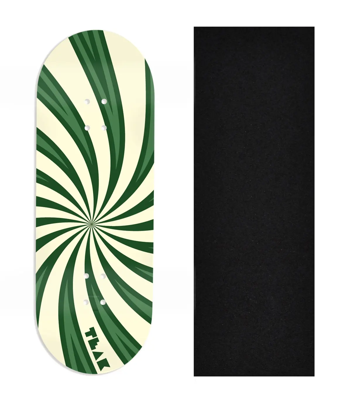 Heat Transfer Graphic Wooden Fingerboard Deck, Design Contest 2025 Winner, @Sarah.Gall1 - "Radial Flow" 1