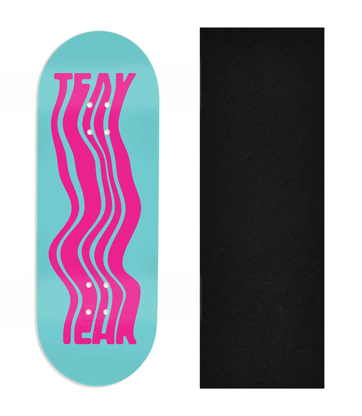 Heat Transfer Graphic Wooden Fingerboard Deck, Design Contest 2025 Winner, @1988Grfx - "Pink Motion" 1