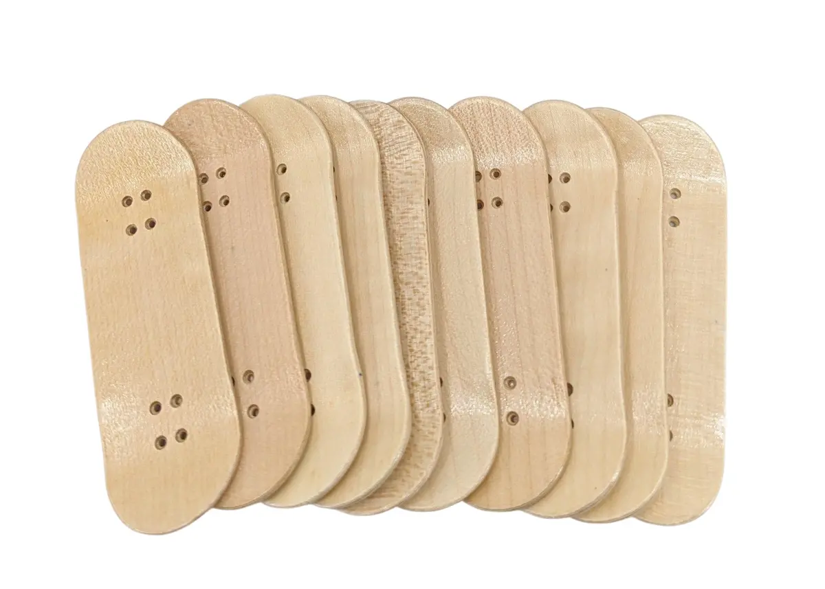 10Pk Maker Series Maple Wooden Fingerboard Deck, "Unbranded" - 32Mm X 97Mm 2