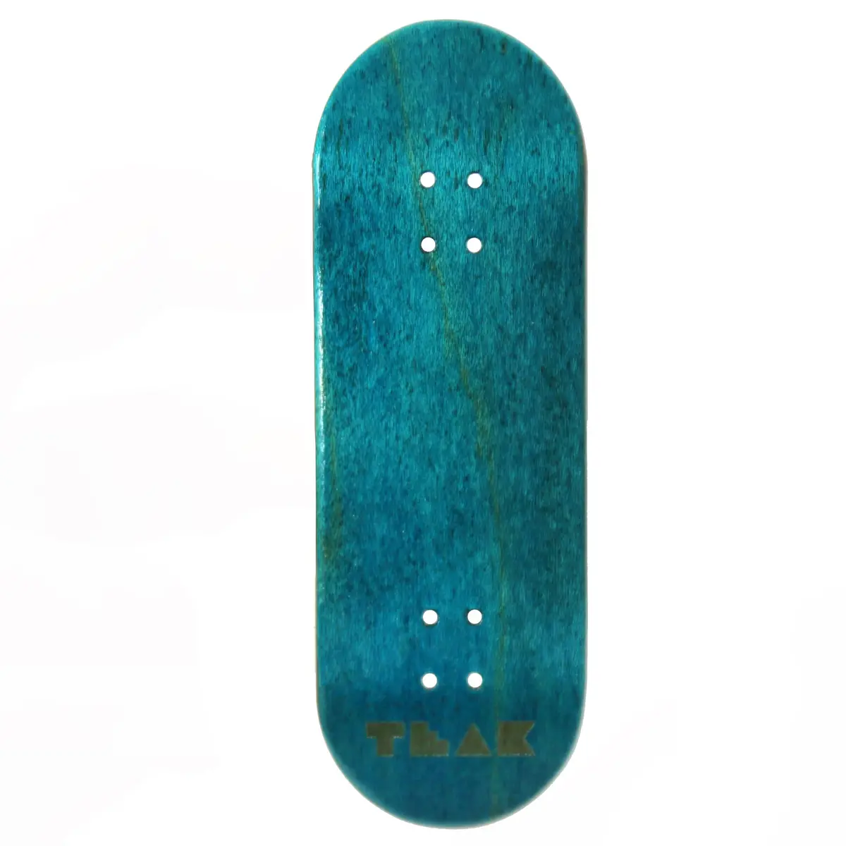 Flow Series Wooden Deck - “Deep Teal” Engraved Deck - 32X96mm With Colorful Plies 2