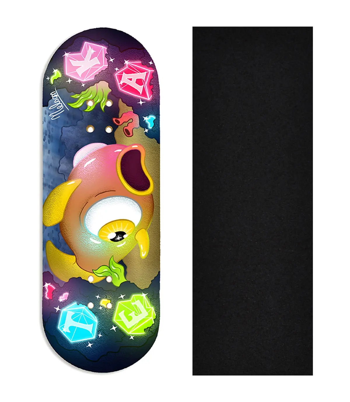 Heat Transfer Graphic Wooden Fingerboard Deck, @Nelsonwouters - Entry #89 1