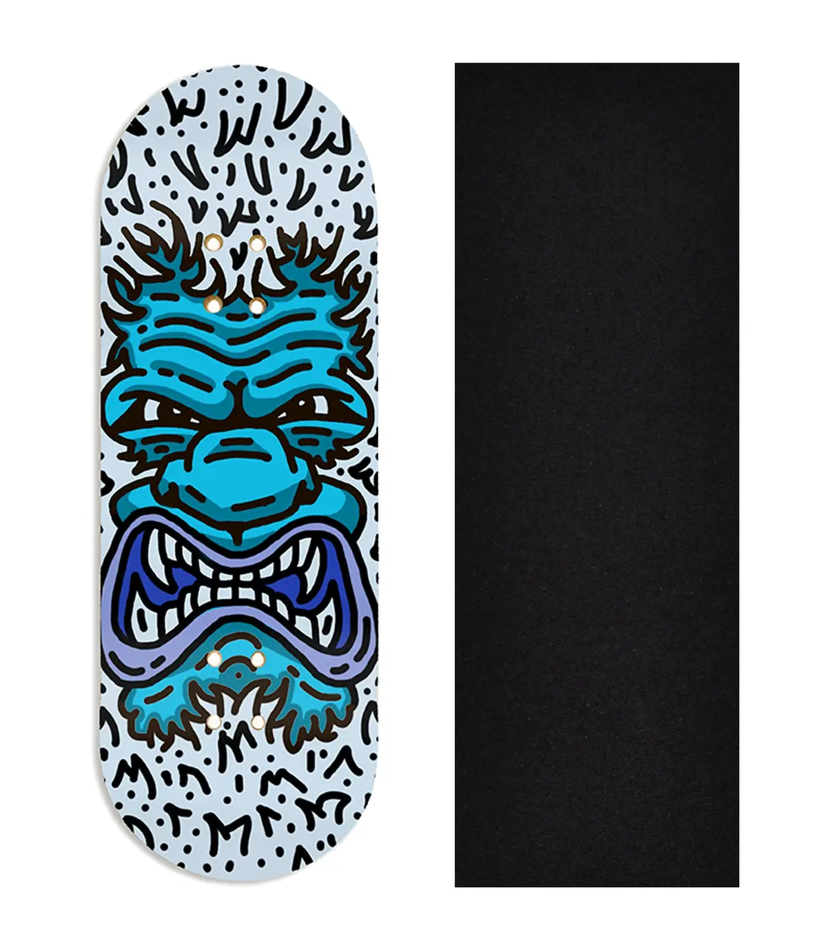 Heat Transfer Graphic Wooden Fingerboard Deck, @Sausage.Ramps - Entry#96 1
