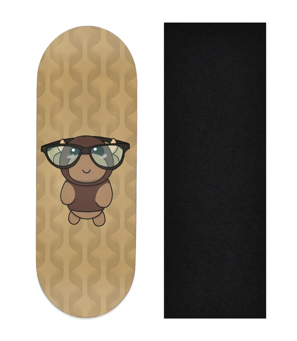 Heat Transfer Graphic Wooden Fingerboard Deck, "@Trumanlum - Entry 128" 1