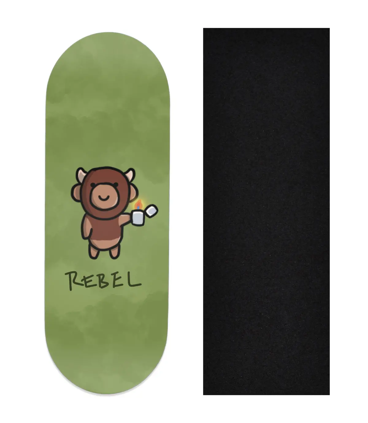 Heat Transfer Graphic Wooden Fingerboard Deck, "@Trumanlum - Entry 130" 1