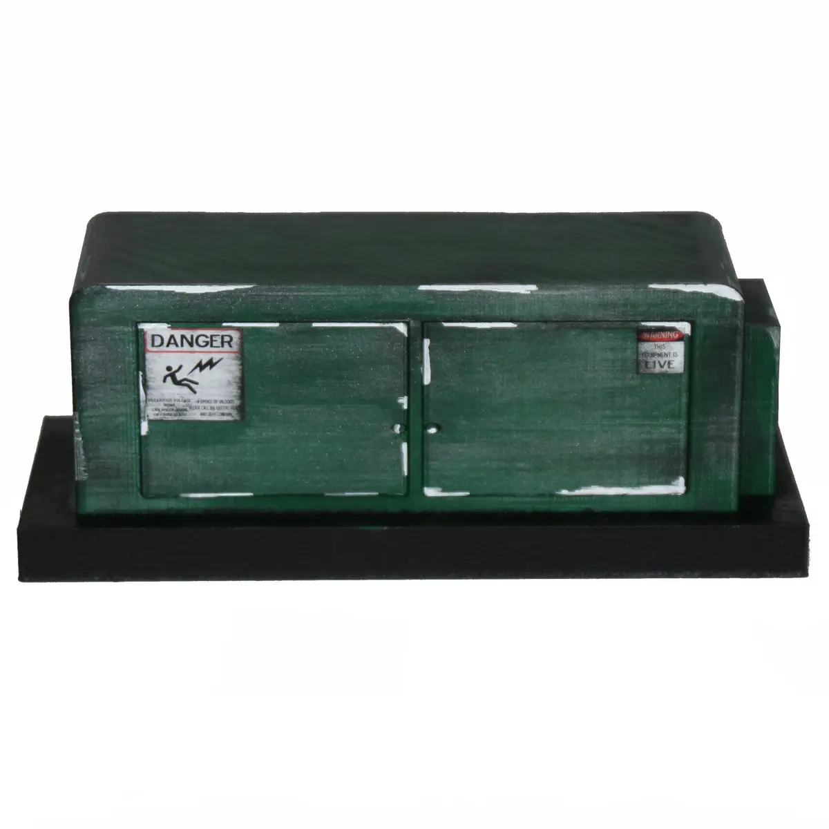 Shock Box Fingerboard Ramp - 6.5 Inches - Hand Painted & Distressed Ramp By Future Bound Prints 1