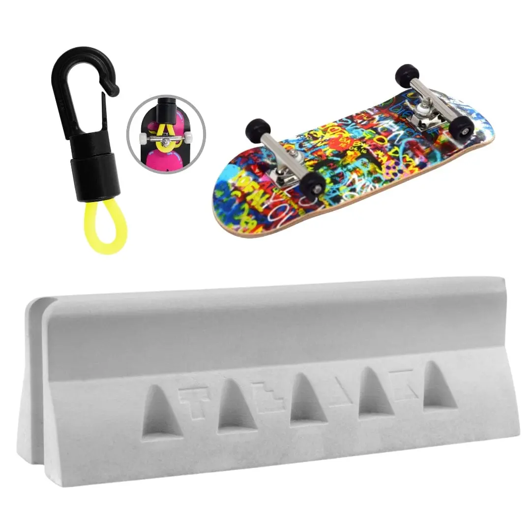 The Street Style Starter Set - Gen2 Starter Bundle With Ramp, Fingerboard Complete, And Travel Keychain 1
