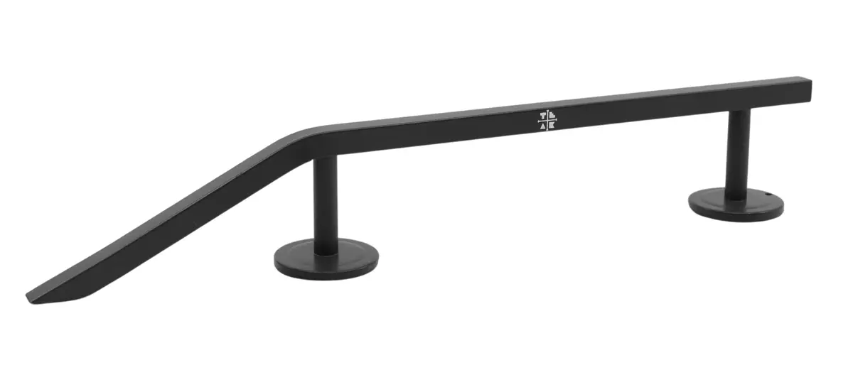 Fingerboard Rail With Pole Jam Entrance, 12.5" Long - Steel Construction - Gray Mist 1