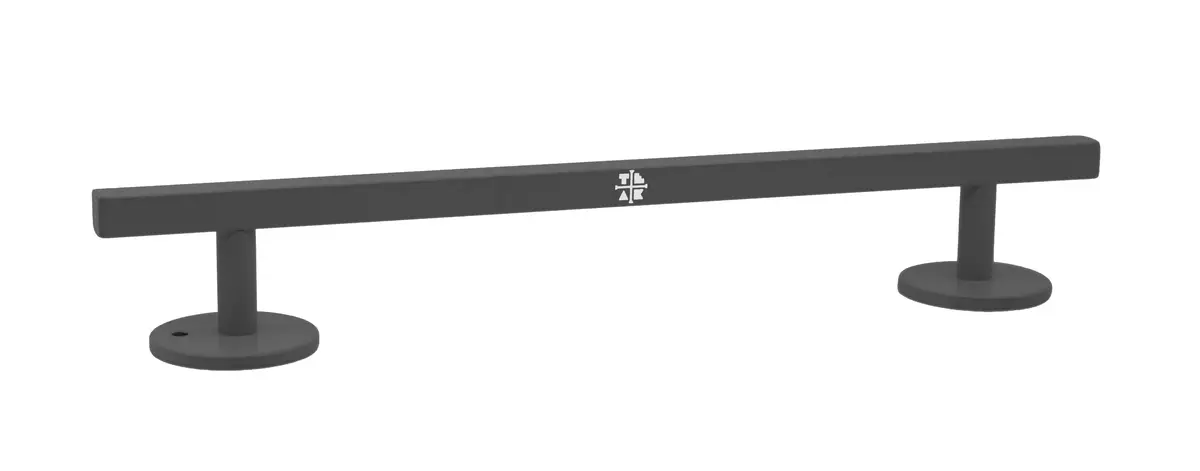 Straight, Square Fingerboard Rail, 10" Long - Steel Construction - Grey Mist 1