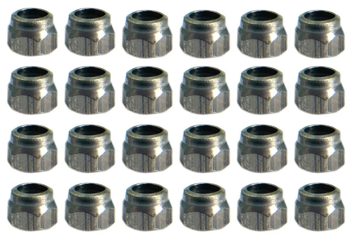 24Pk Maker Series Professional Nylon Insert Fingerboard Lock Nuts (Stainless Steel) 1