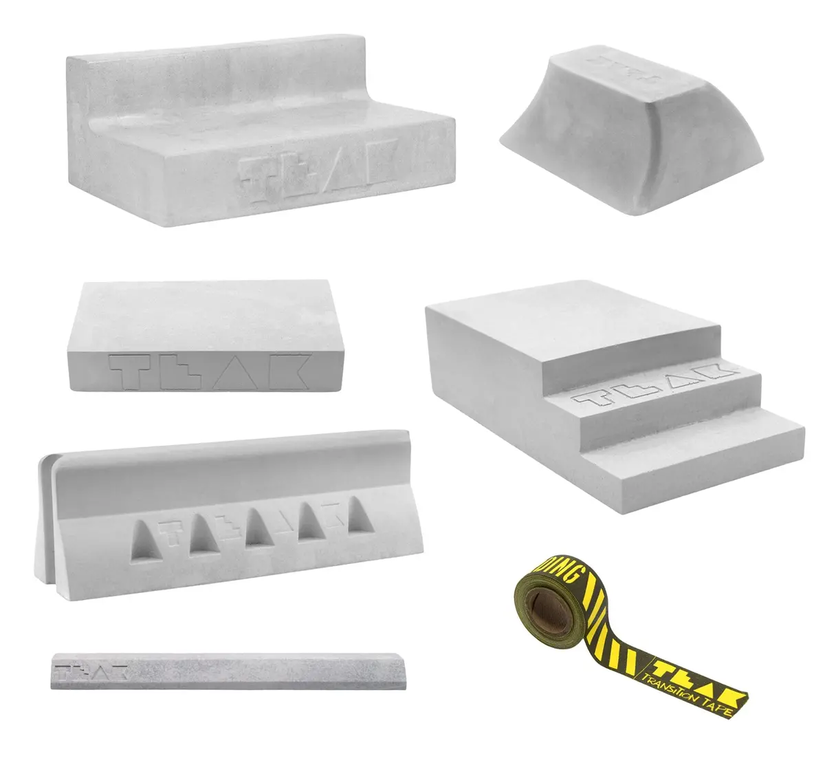 Monument Series Fingerboard Skate Park - Includes 6 Obstacles & Transition Tape 1
