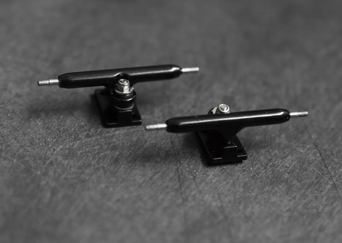 36Mm Prodigy Gen2 Pro Fingerboard Trucks - Midnight Black Colorway - Includes Pro Duro Bubble Bushings 1