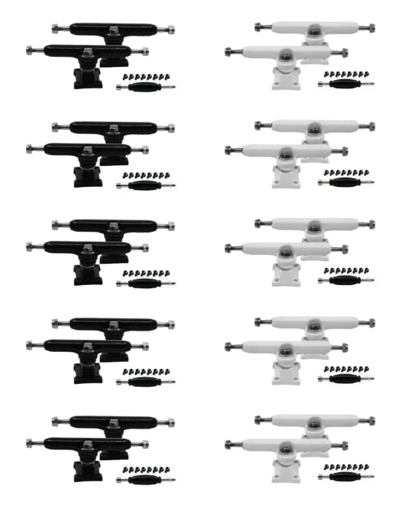 10Pk Maker Series Professional 32Mm Shaped Prodigy Trucks, Black And White Colorways 1
