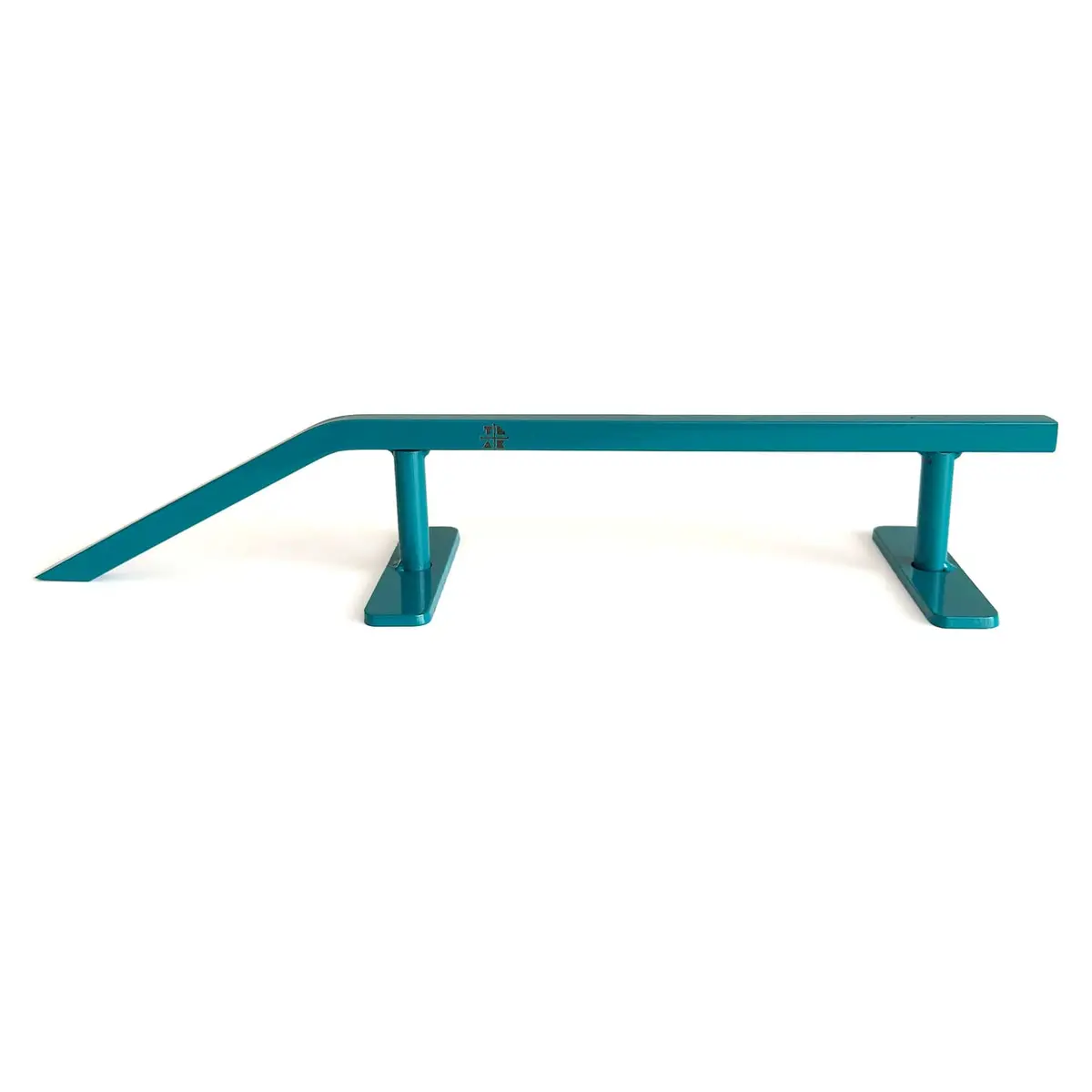 Fingerboard Rail With Pole Jam Entrance V2, 12.5" Long - Steel Construction - Made In Usa - Teak Teal 1