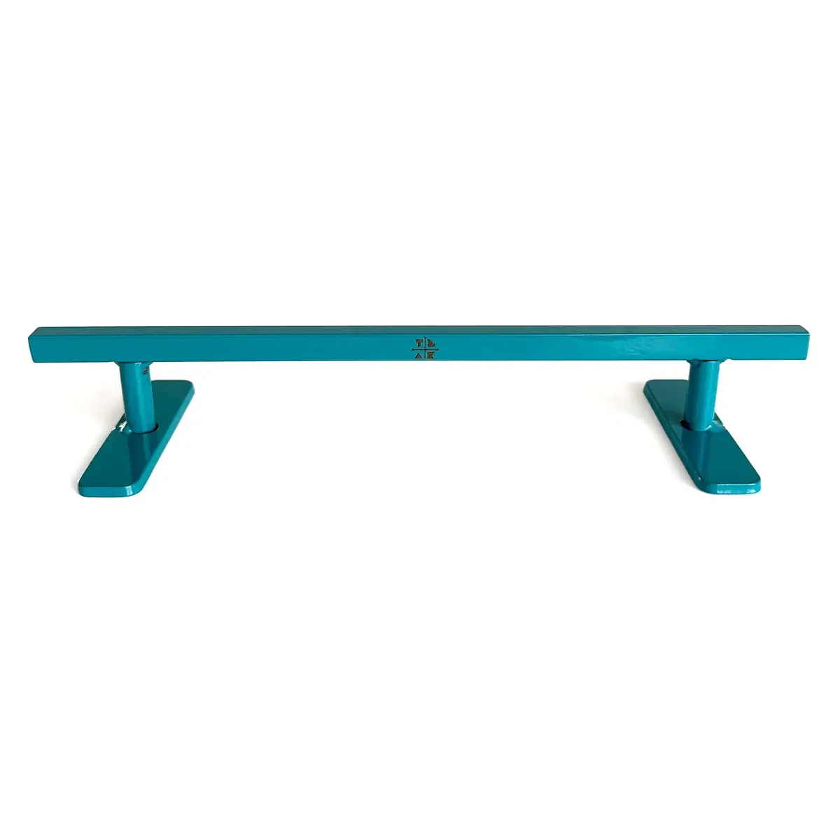 Straight, Square Fingerboard Rail V2, 10" Long - Steel Construction - Made In Usa - Teak Teal 1