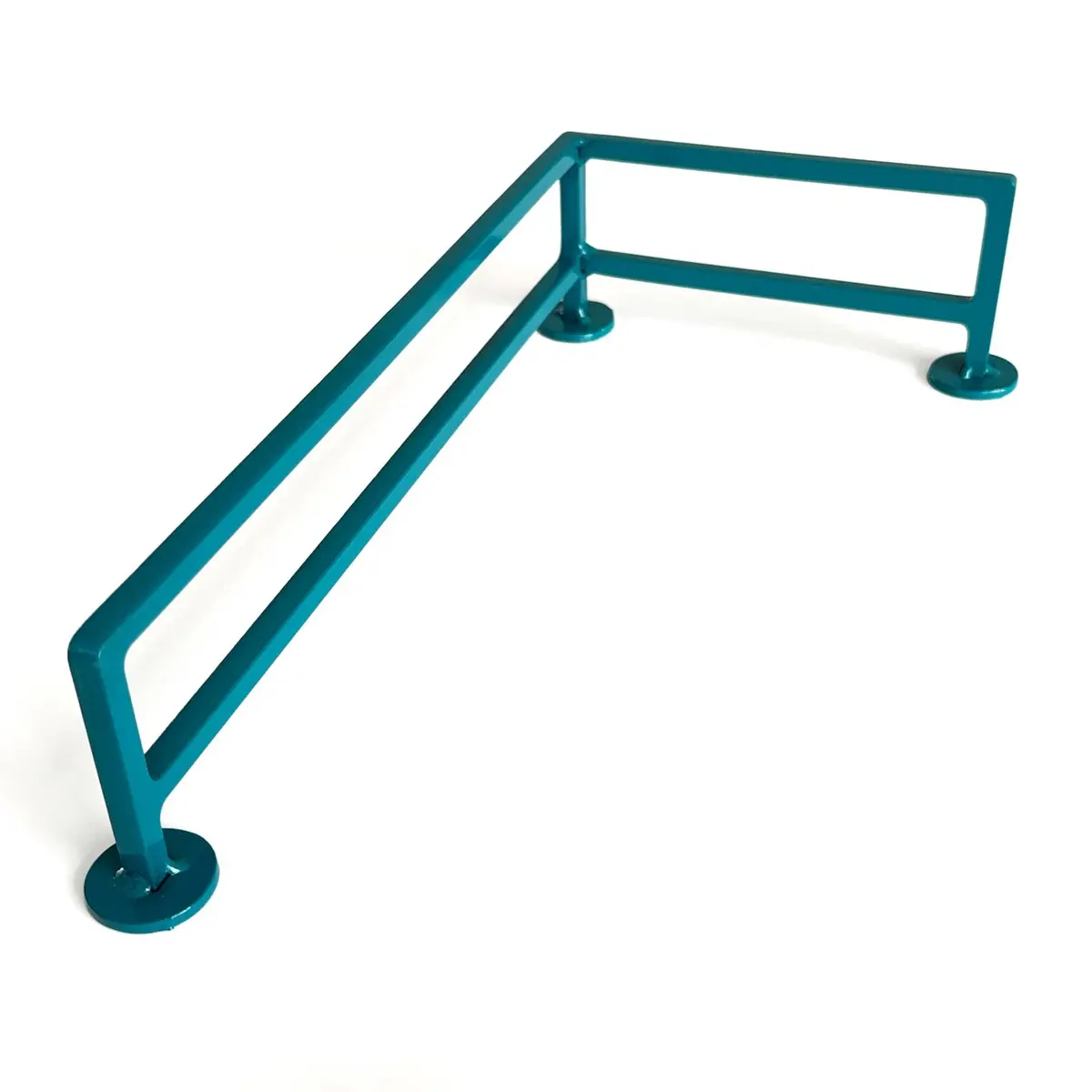 Fence Style, Reverse L-Shaped Fingerboard Rail V2, 11" Long - Steel Construction - Made In Usa - Teak Teal 1