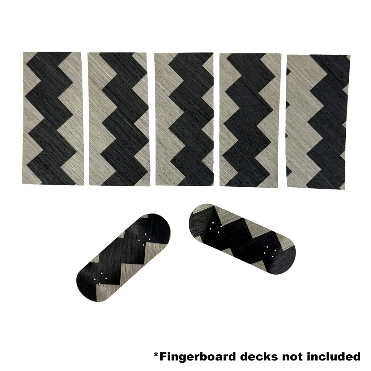 Zig Zag Split Ply Veneer - 5 Oversized Sheets Of Unique Veneer For Making Fingerboard Decks Up To 50Mm Wide 2