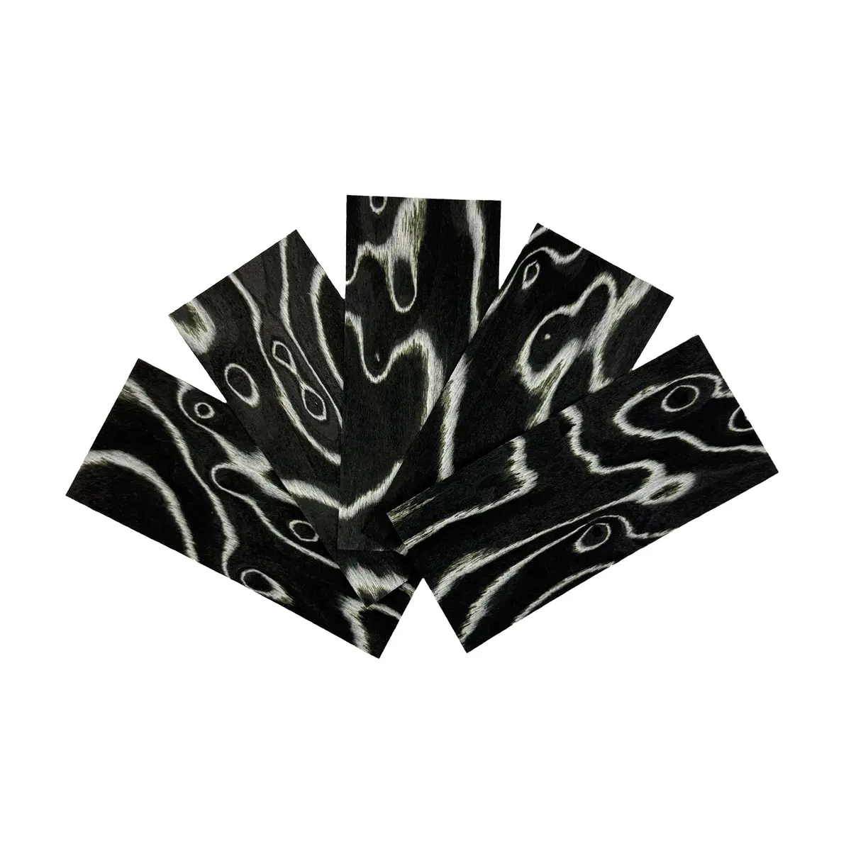 Zebra Swirl Veneer - 5 Oversized Sheets Of Unique Veneer For Making Fingerboard Decks Up To 50Mm Wide 1