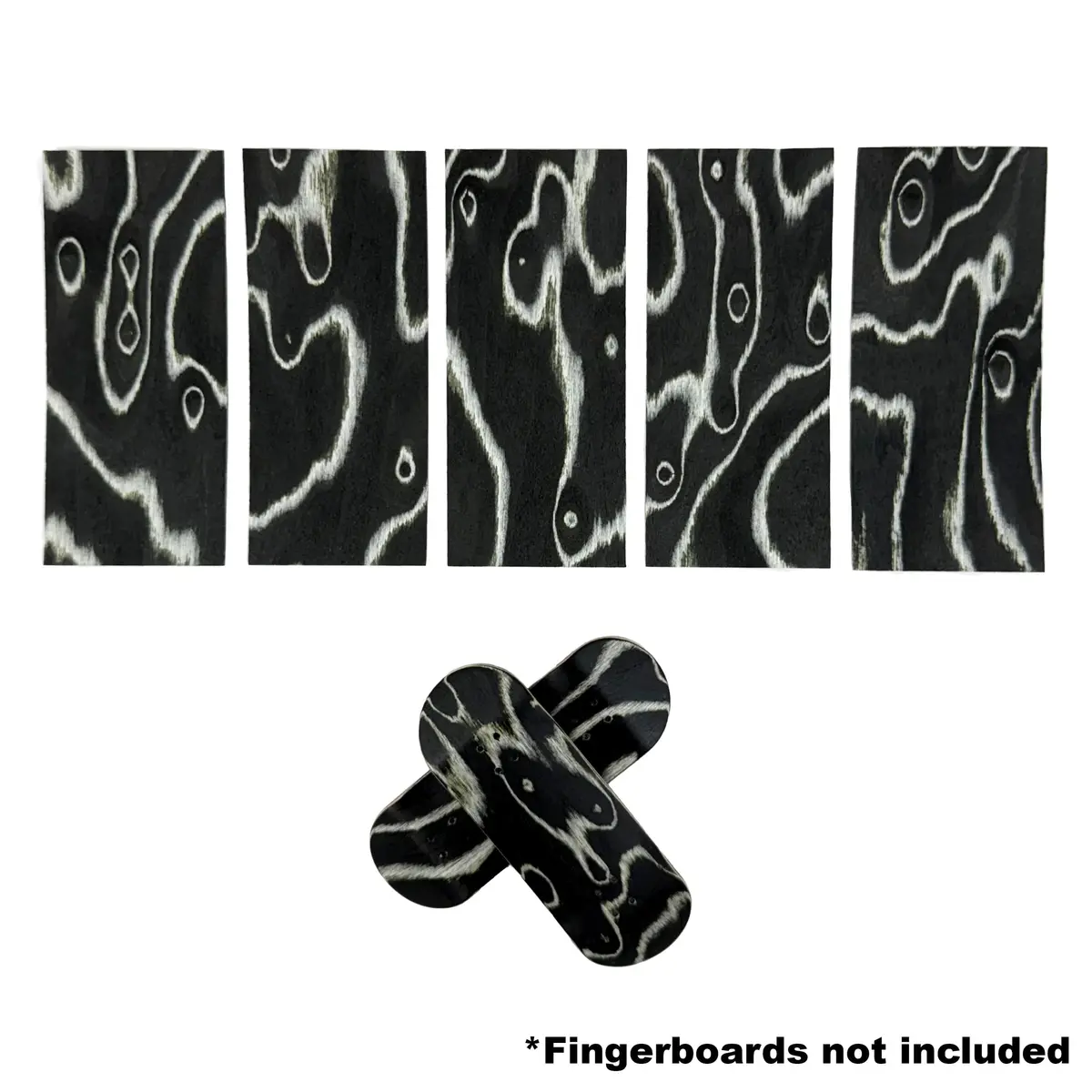 Zebra Swirl Veneer - 5 Oversized Sheets Of Unique Veneer For Making Fingerboard Decks Up To 50Mm Wide 2