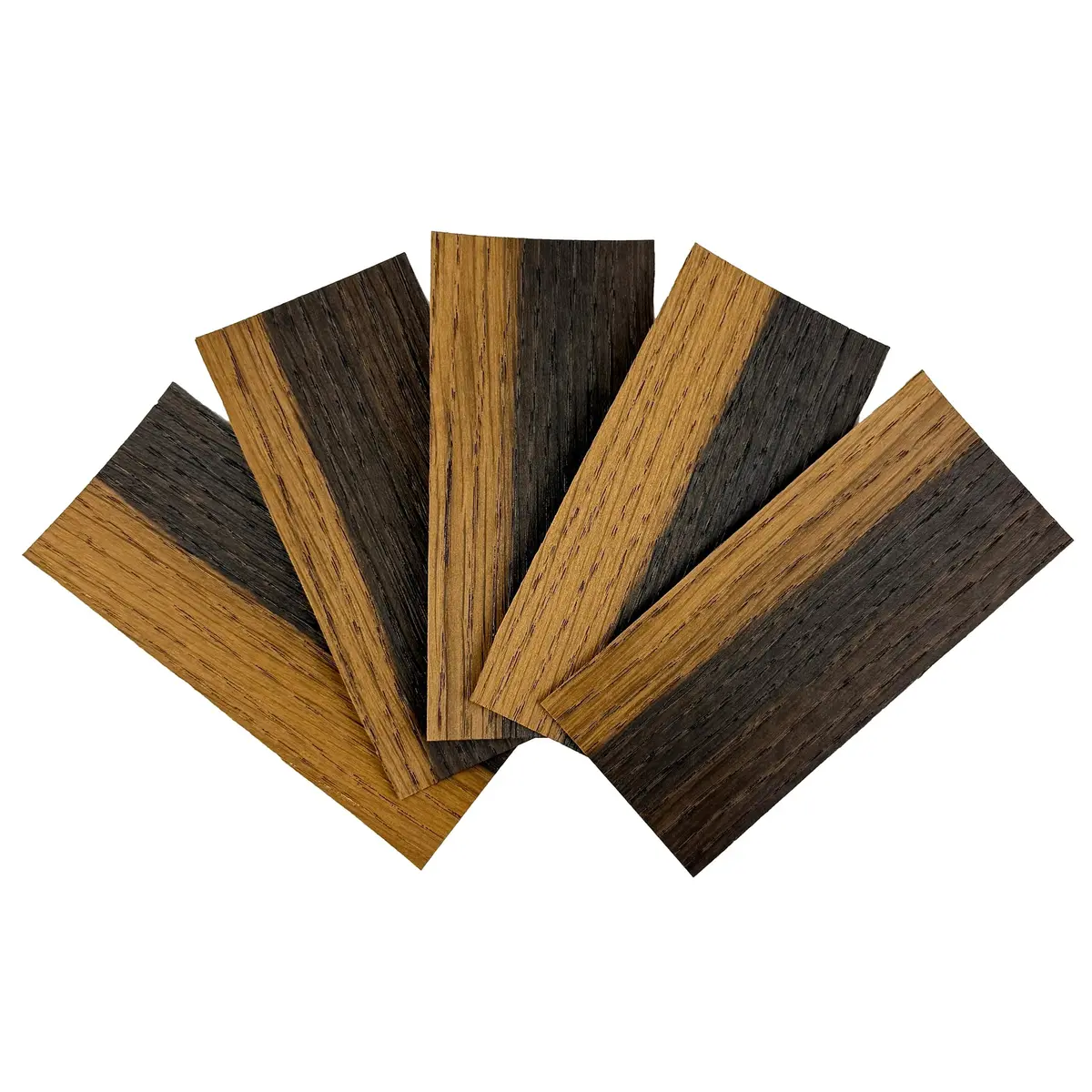 Smoked Oak Two Tone Veneer - 5 Oversized Sheets Of Unique Veneer For Making Fingerboard Decks Up To 50Mm Wide 1