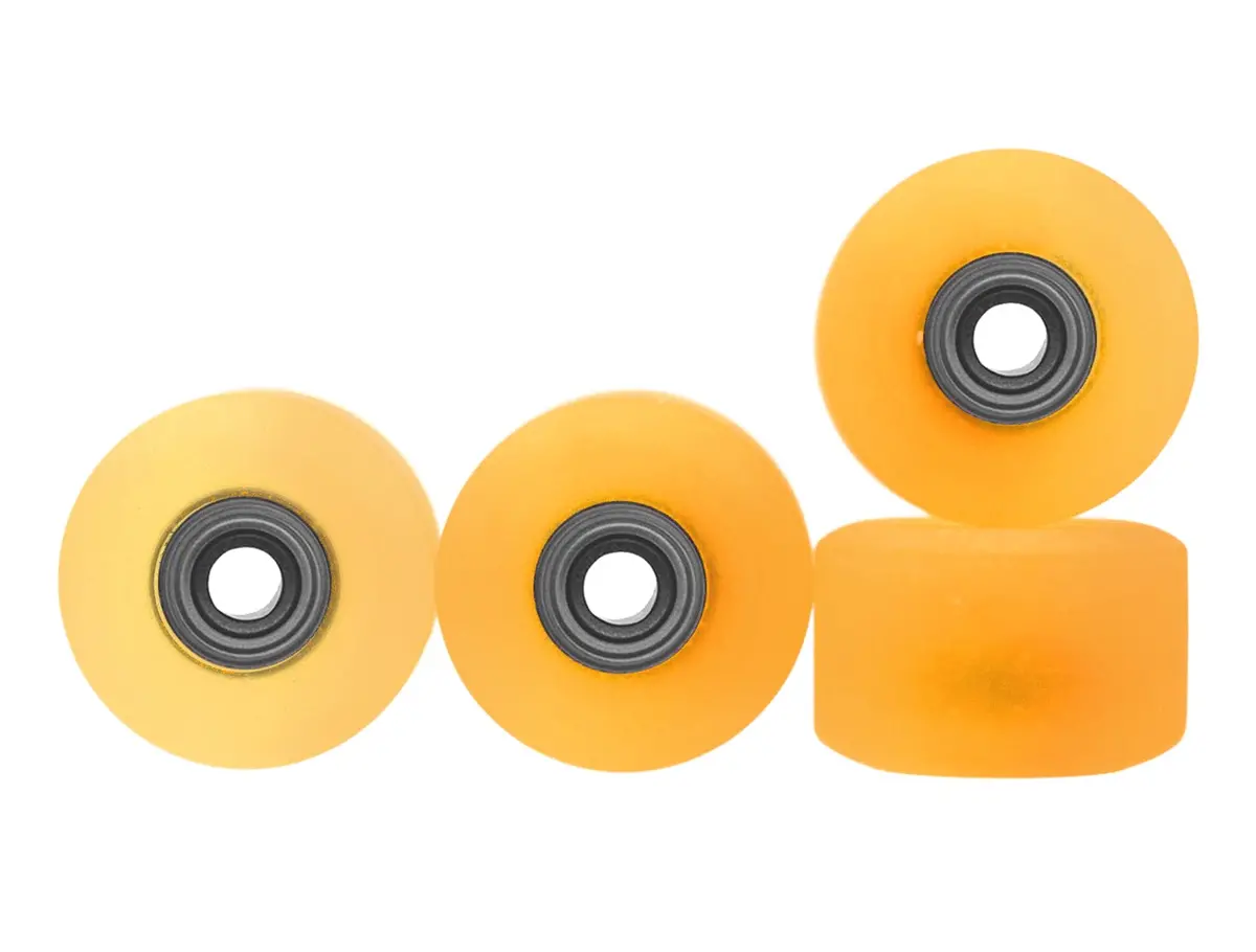 Apex New Street Wheels - 61D Urethane - Abec-9 Bearings - "Yellow Sol" 1