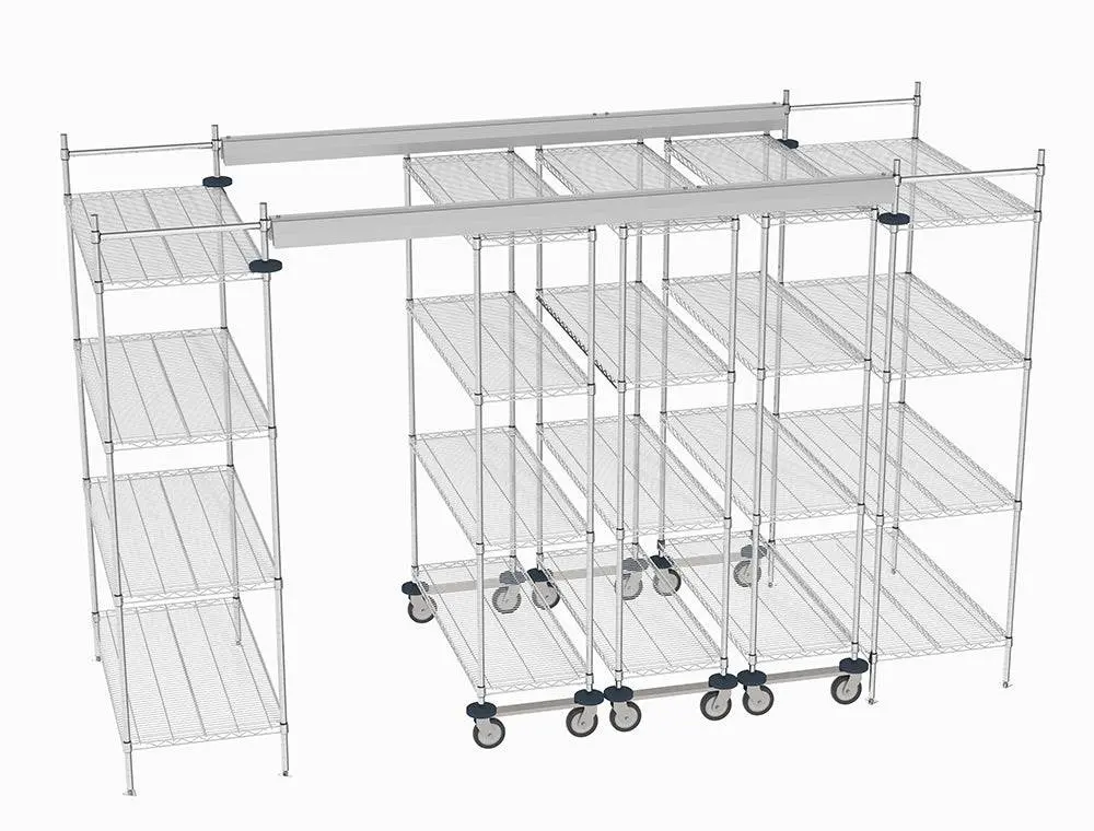 Metro - Top-Track Overhead Track Shelving Complete Kit 5