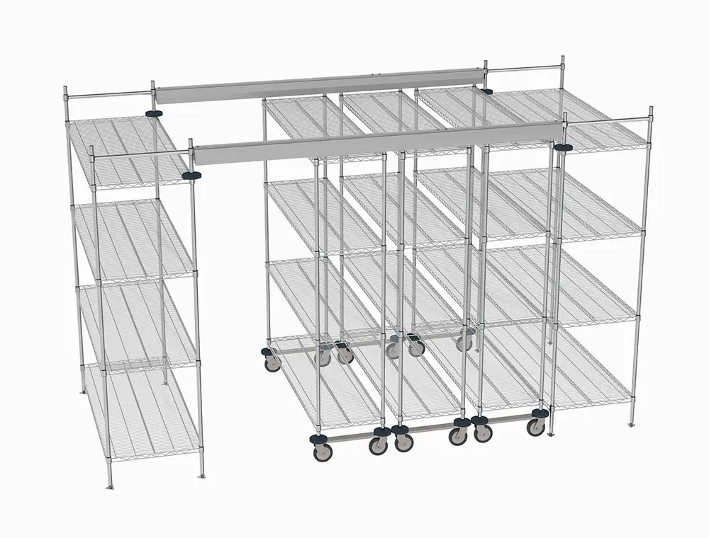 Metro - Top-Track Overhead Track Shelving Complete Kit 7