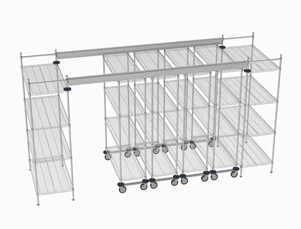 Metro - Top-Track Overhead Track Shelving Complete Kit 9
