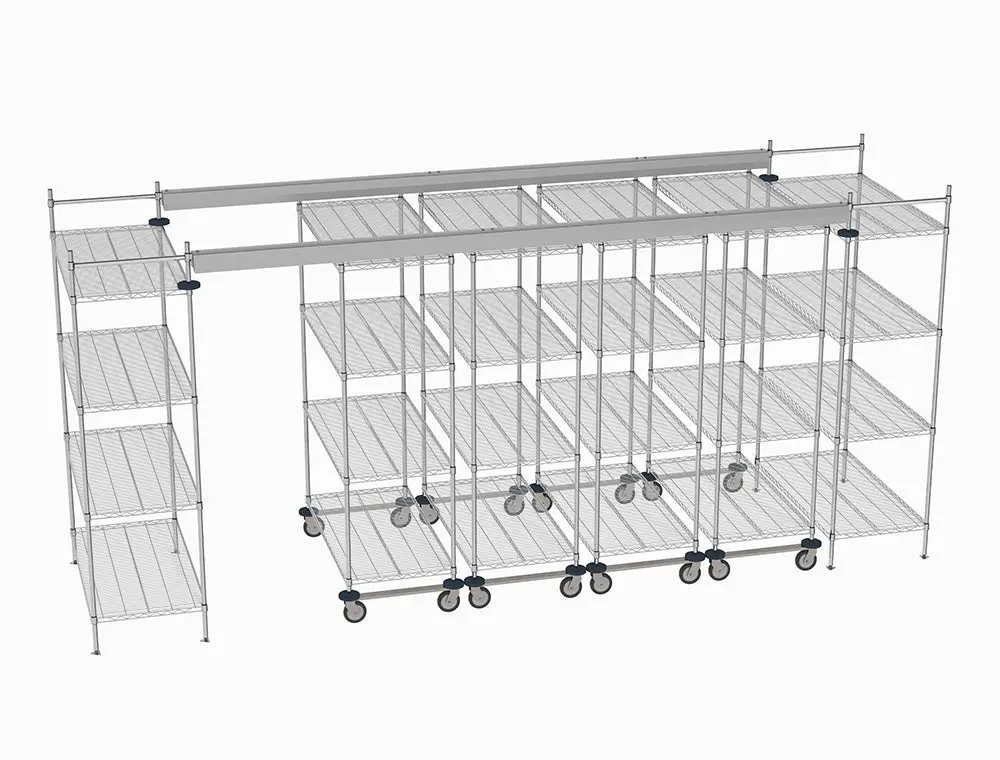 Metro - Top-Track Overhead Track Shelving Complete Kit 13