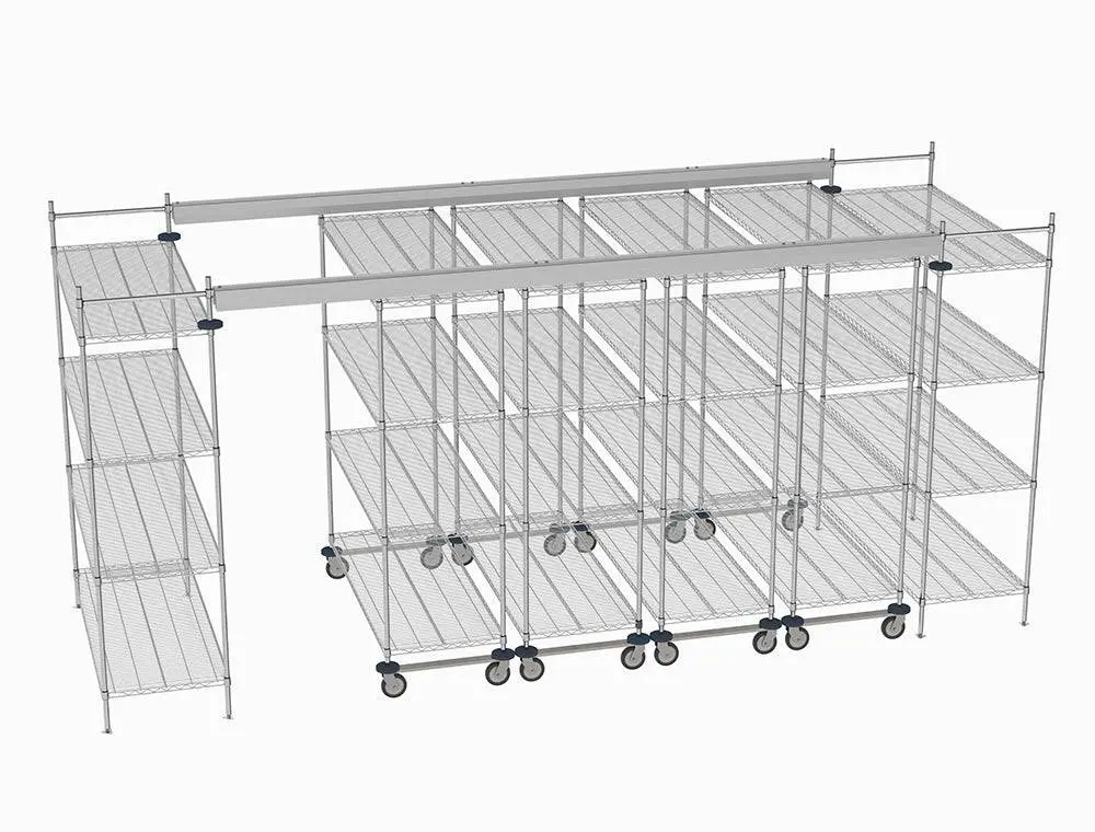 Metro - Top-Track Overhead Track Shelving Complete Kit 15