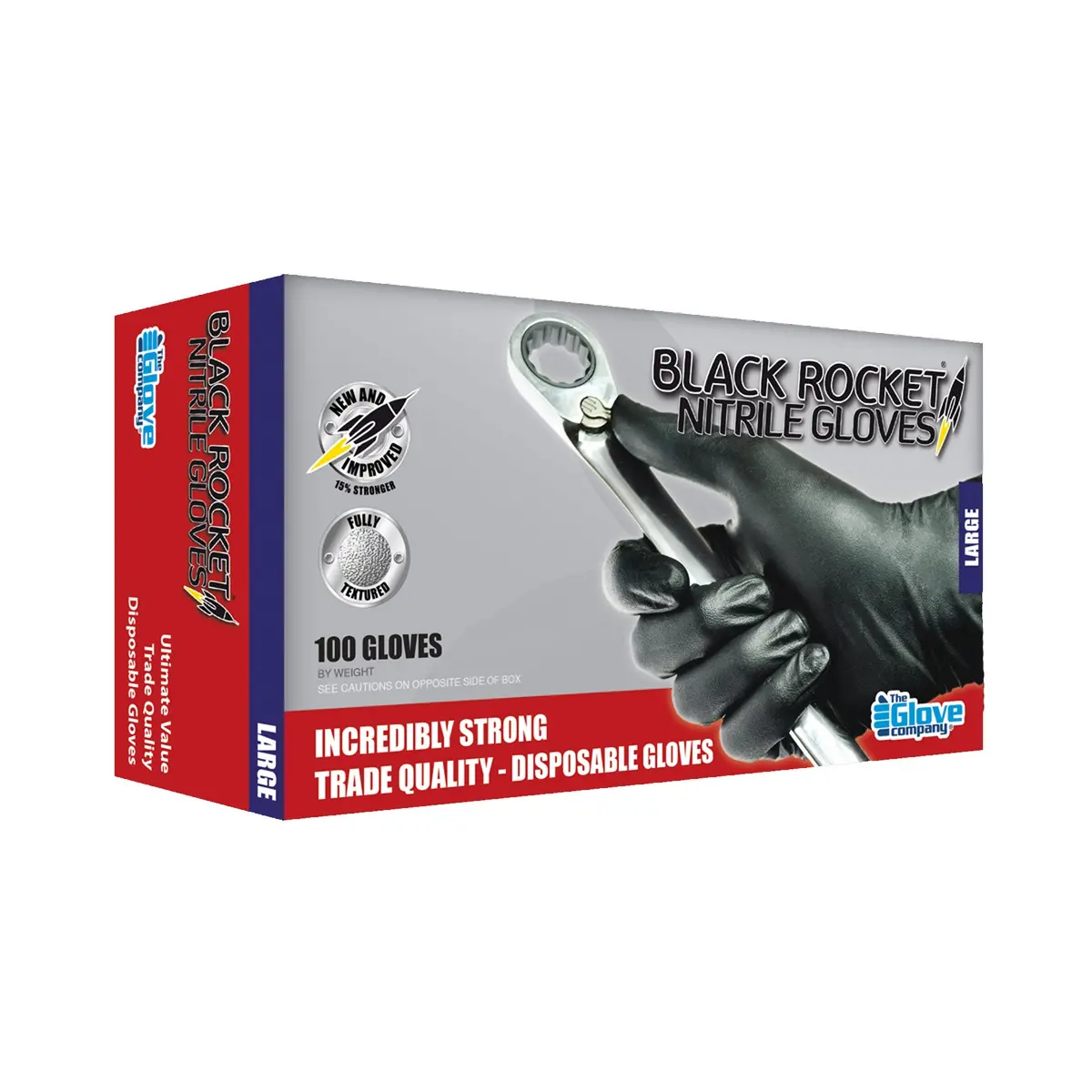 The Glove Company Black Rocket Nitrile Disposable Gloves - 100 Pieces 1